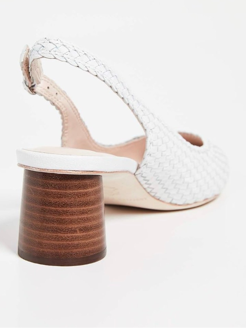 Loeffler Randall Martine Woven Slingback Heels in White - Size 8 - Picture 4 of 9